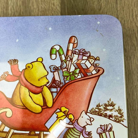 New Winnie The Poo 3 Piece Tin Box Set Christmas Holiday Disney - Picture 12 of 16